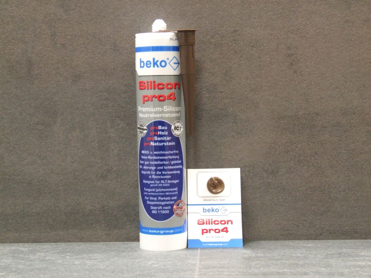 Silicon pro4 Premium neutralvernetzende 

Dichtmasse, Farbe blassbraun/Teak, 310 ml, 

224 34

