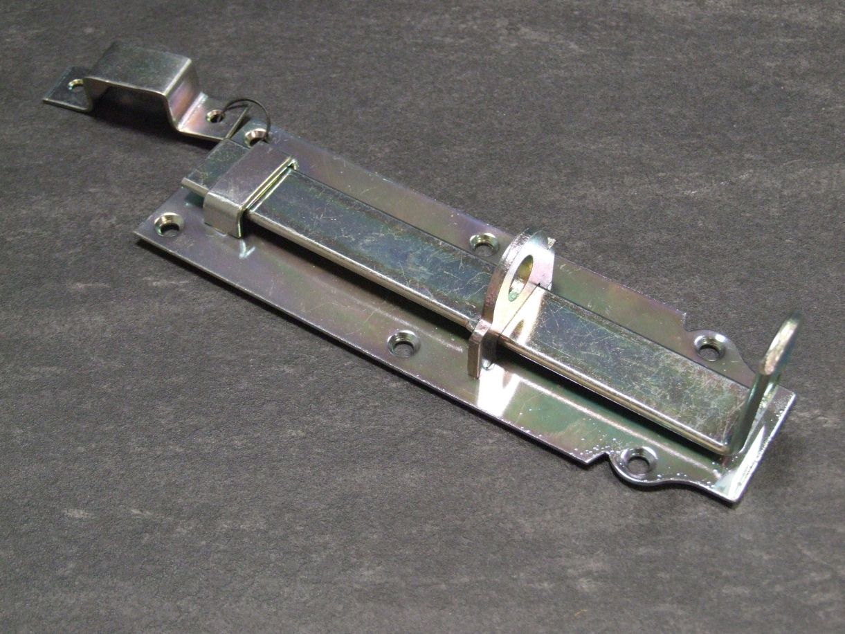 Schlossriegel 200x64 mm, gerade, 

mit Schlaufe, verzinkt, 116798

