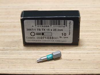 Torx Bits 3867/1 TS Edelstahl,

TX 15x25 mm, 071033

