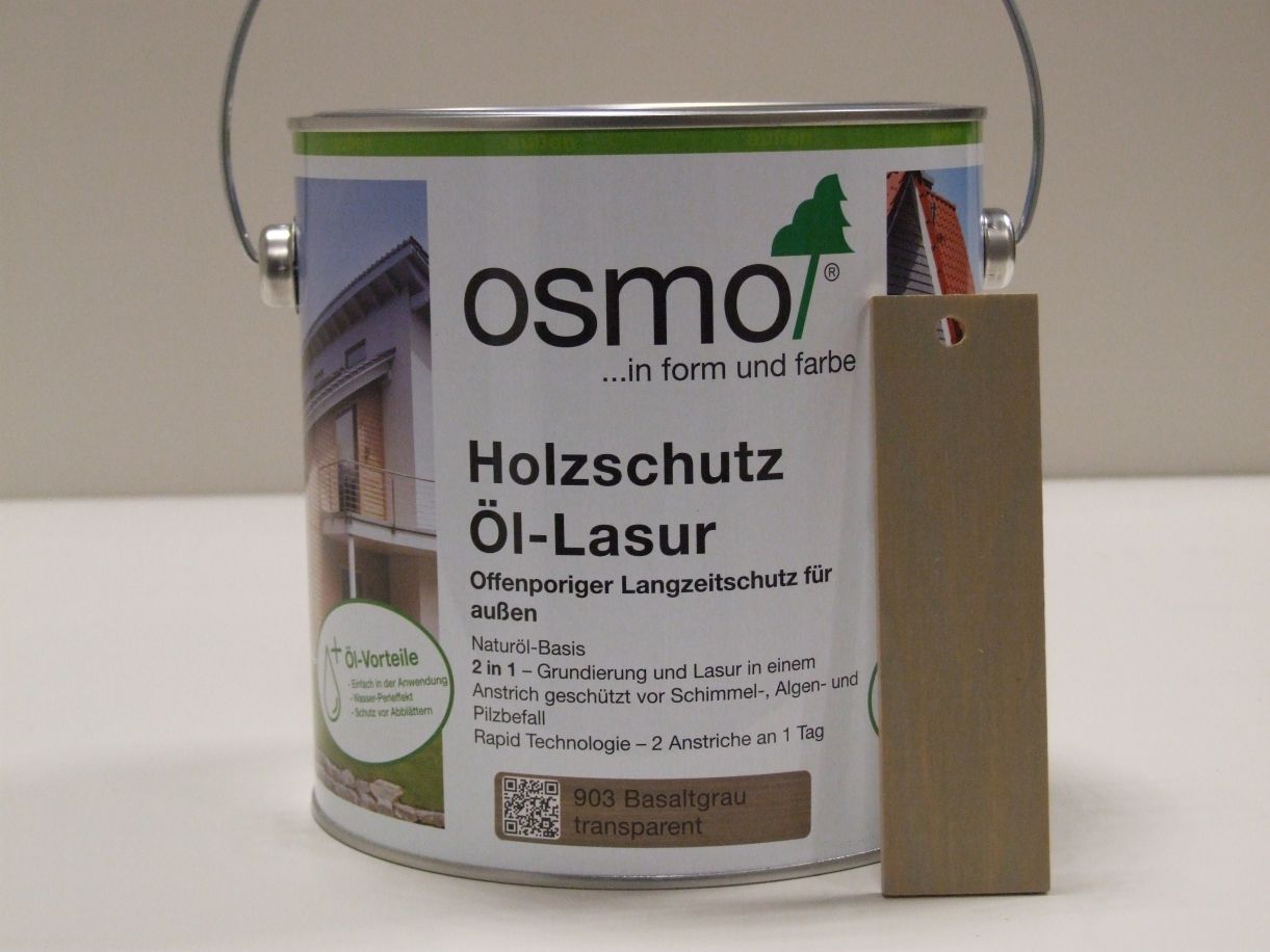 OSMO Holzschutz-Öl-Lasur Basaltgrau 903, 

2,5 l, 12100027

