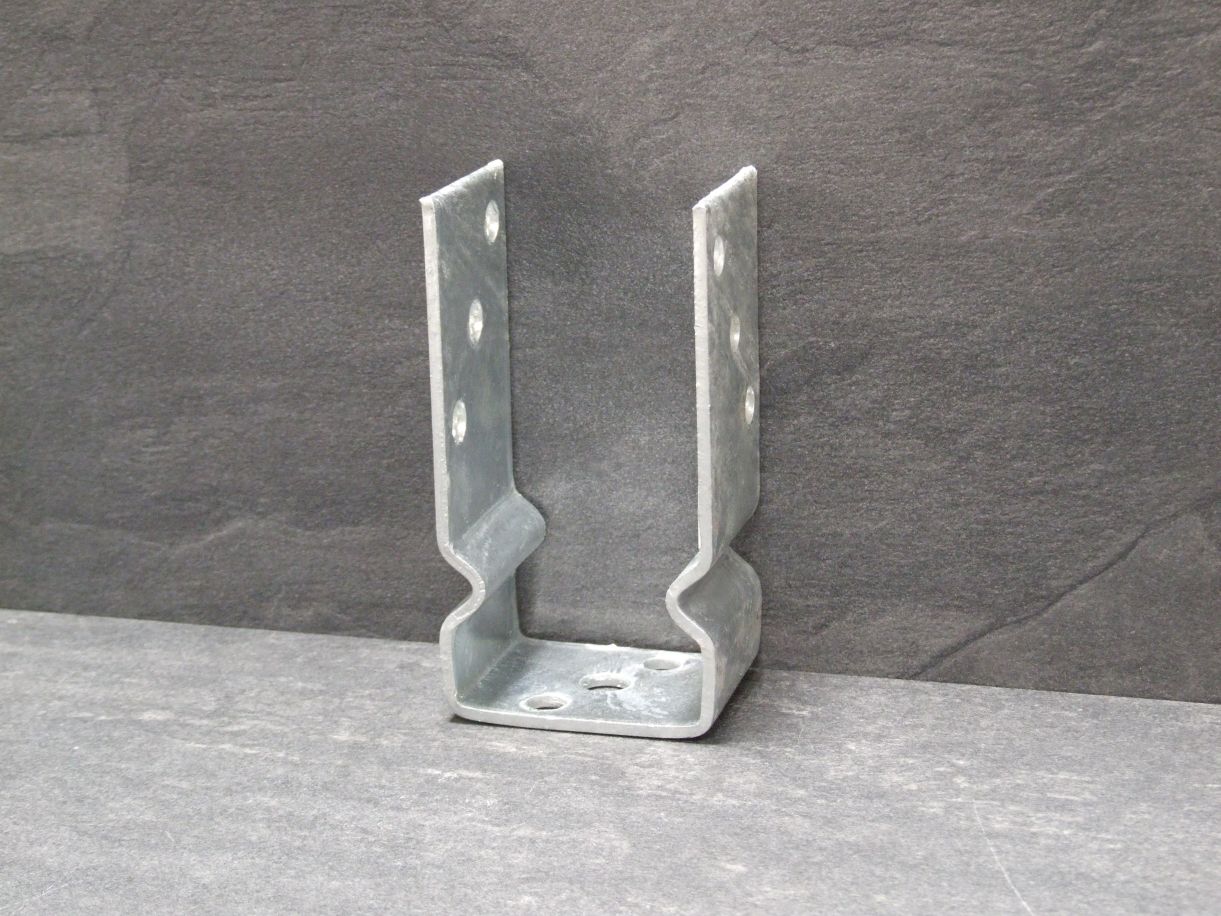 Pfostenträger U-Form mit seitlicher Pfosten-

auflage, 71x150 mm, feuerverzinkt, 217600

