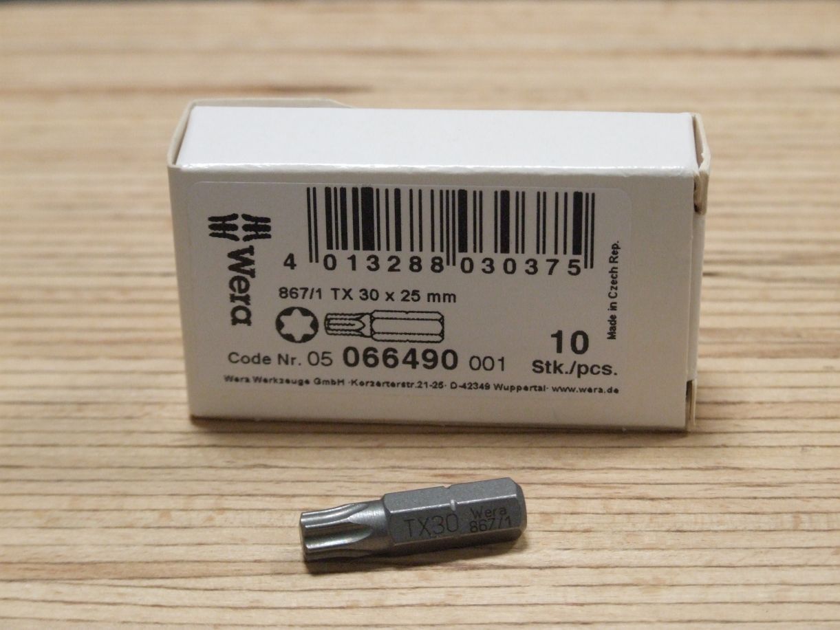 Torx Bits 867/1 Zähhart, TX 30x25 mm, 066490

