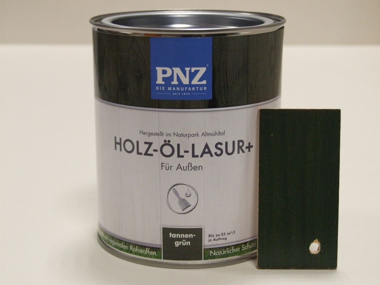 PNZ Holz-Öl-Lasur plus 

tannengrün, 0,75 l; 55230

