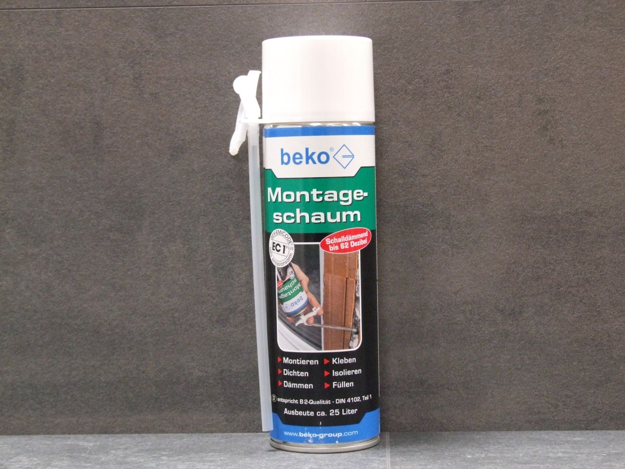 BEKO 1K Montageschaum 500 ml,

Ausbeute ca. 25 Liter; 280500

