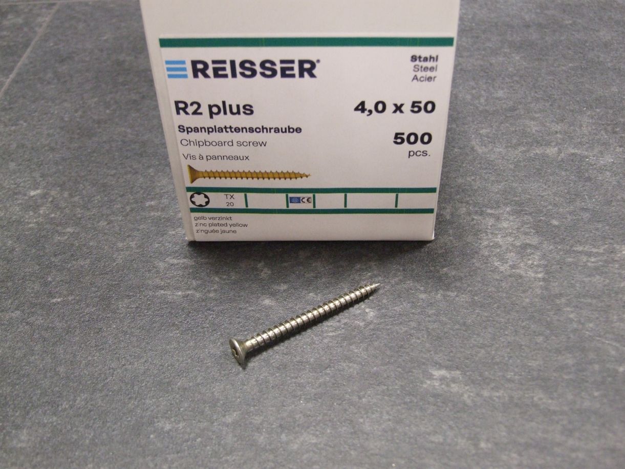 R2 Plus Senkkopfschraube 4x50 mm, 

Torx, VG, gelbverz., 346306

