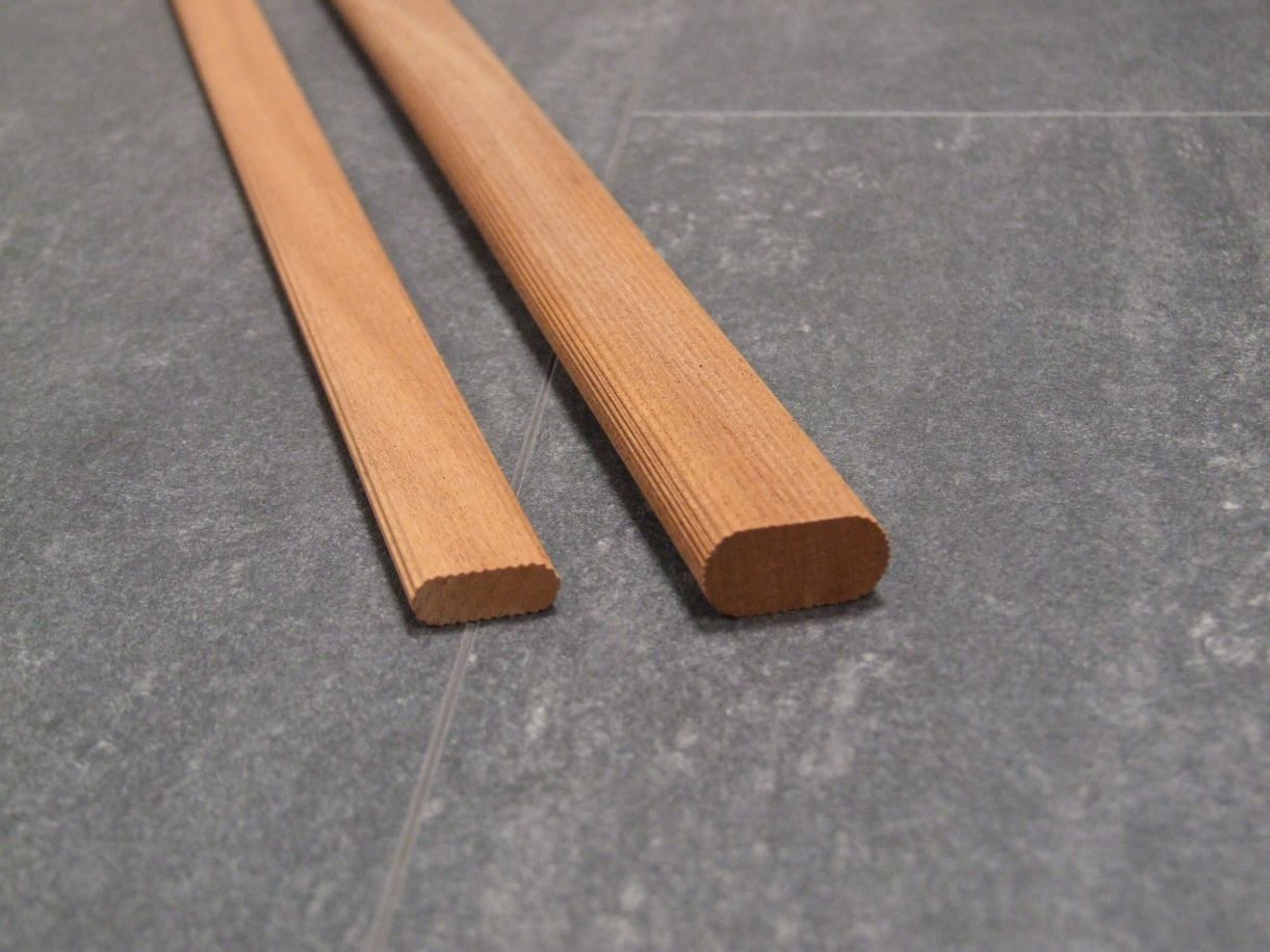 Riffelzapfen-Stäbe 8x22x750 mm, Mahagoni, 

36 St./Karton, 595129

