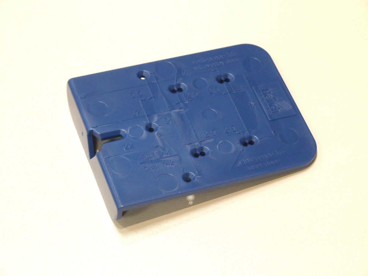 Ankörnschablone BlueJig, für Scharniere

und Kreuzmontageplatten, 45150

