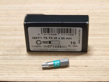 Torx Bits 3867/1 TS Edelstahl, 

TX 25x25 mm, 071035

