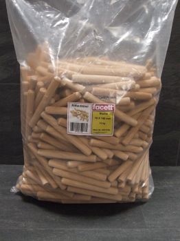 Holzdübel geriffelt, 16x140 mm, Buche,

10 kg-Sack, 503170S

