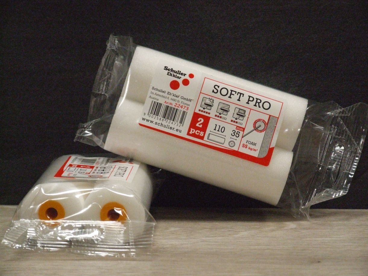 Lackwalze SOFT PRO HK 110 mm, 

beidseitig gerade, 2er-Set, 22473

