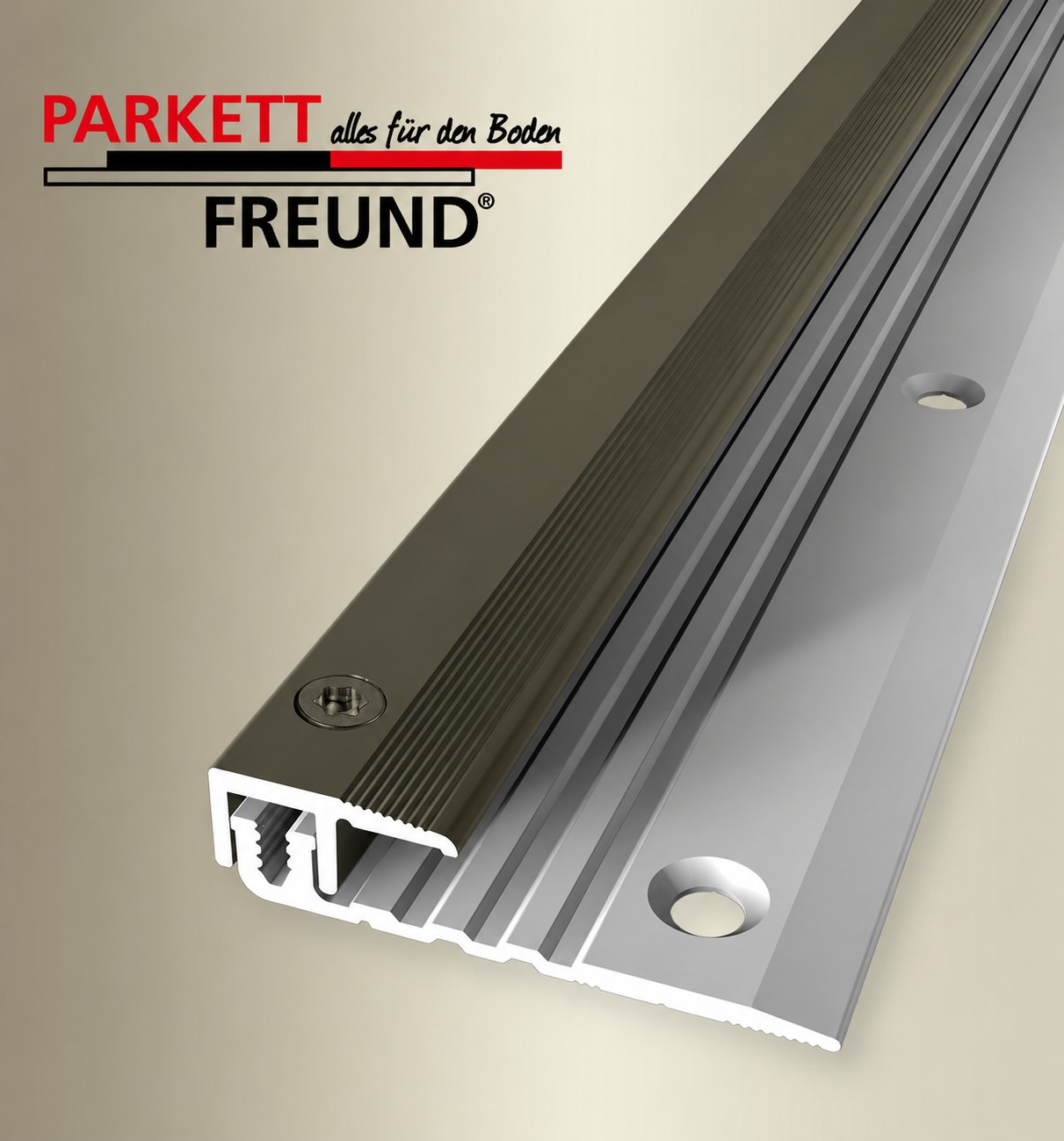 Combi End-Profil PF 377 V  für Vinyl-/Design-

beläge Alu bronze 90 cm;  19830906

